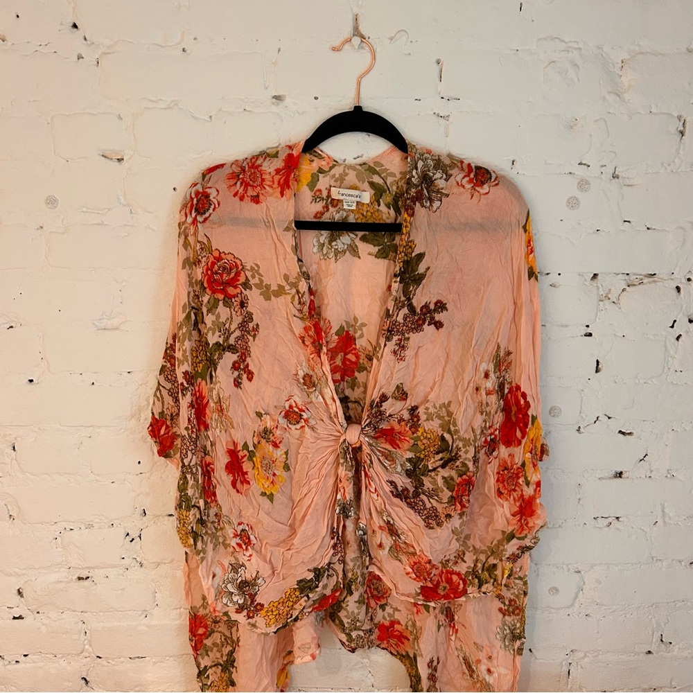 Pink Floral Cardigan